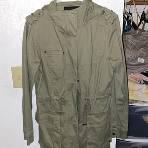 Cotton On Twill Military Jacket Khaki Green M/6